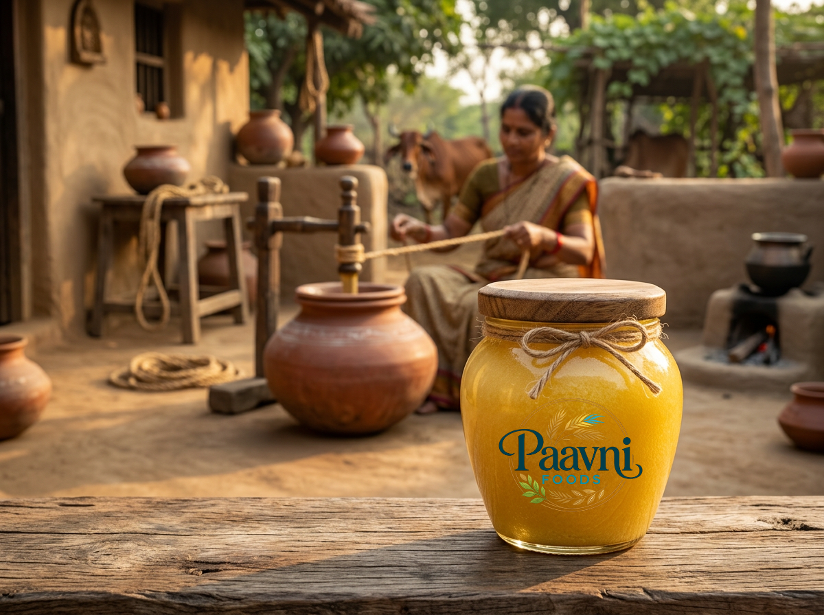 Paavni Bilona ghee — premium kitchen moment