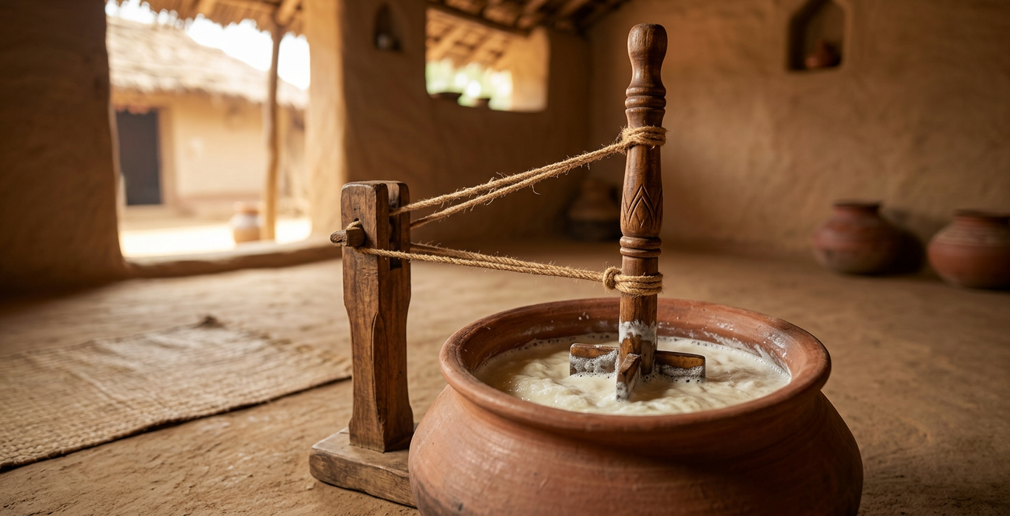 Wooden churn